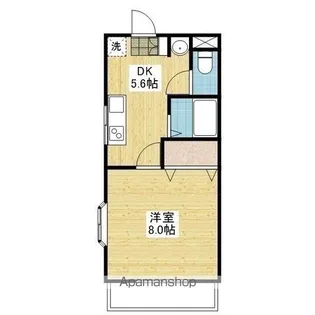 ふれんどはうすK【126.号室】の間取り
