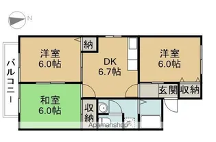 アビタシオンB【202号室】の間取り