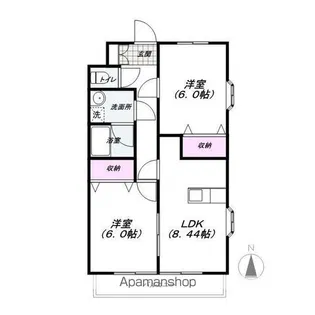 スマイルNS【202号室】の間取り