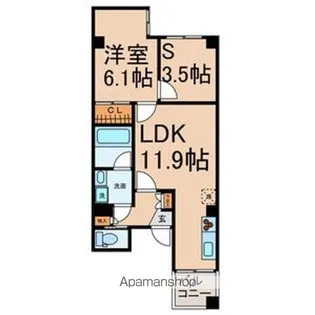 アヴォワール丸の内【3階】の間取り