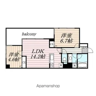 LANAI T GARDEN【6階】の間取り