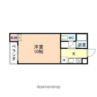ハイツ横枕【103号室】の間取り