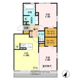 アピチェ【2階】の間取り