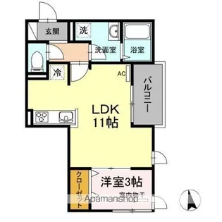コンフォール西新【3階】の間取り