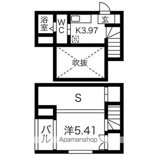 ヒューマンスクエア大館町【202号室】の間取り