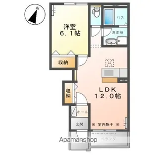 アリスハイムⅠ【105号室】の間取り