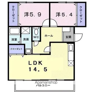 ニューエルディム裕Ⅰ【2階】の間取り