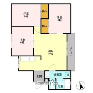 第3山忠マンション【4階】の間取り