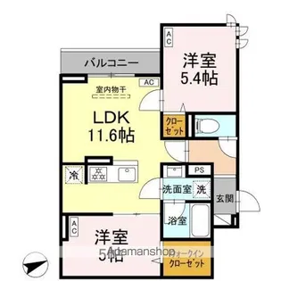 セレスティア清水【3階】の間取り