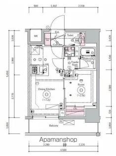 SYFORME YOKOHAMA−BANDOBASHI【4階】の間取り