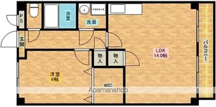 ルミエールフカキ2【4階】の間取り