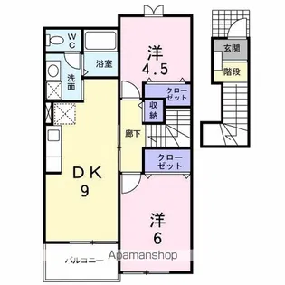サニーヒルズ【2階】の間取り