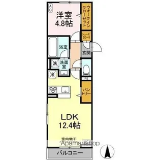 サニーハイツ コバリ【203号室】の間取り