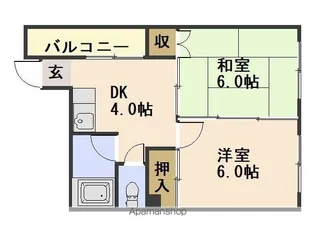 佐伯ビル(加古町)【401号室】の間取り