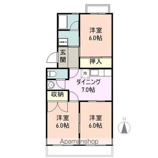 コンフォート伏見【203号室】の間取り