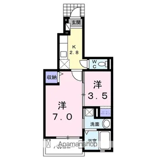 愛知県一宮市赤見4丁目【アパート】の間取り