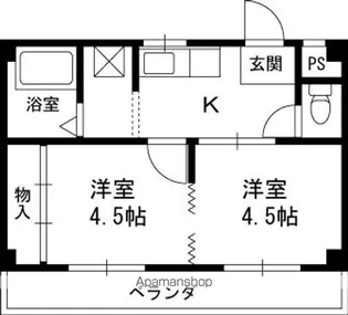 M’プラザ津田駅前七番館【4階】の間取り