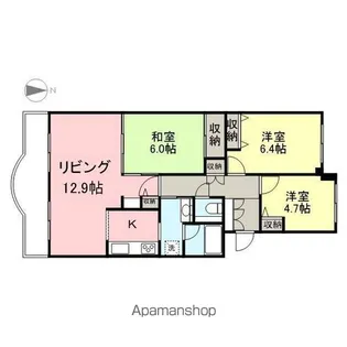 ブラン・シャトー【102号室】の間取り