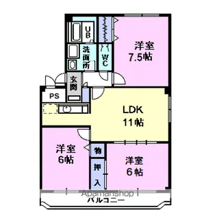 マリッチ五才美【1階】の間取り