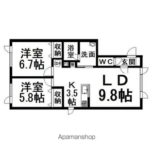 フレスポ高砂【2階】の間取り