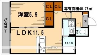 フェリスタス【2階】の間取り