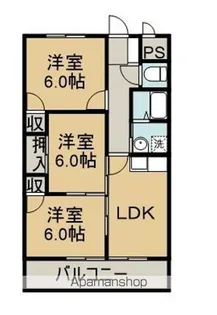 パークハイツ茂木【403号室】の間取り