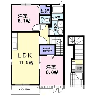 FAIRY・SMILE B【2階】の間取り