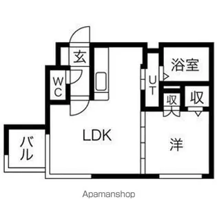 プライマル札幌円山【5階】の間取り