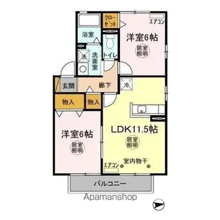 ヴィラ・エスペランサ【2階】の間取り