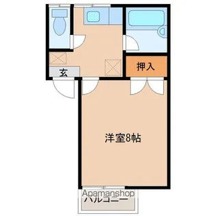 八木山ハイツ(西側)【2階】の間取り