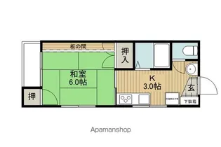 コーポアザミ【201号室】の間取り