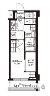 アジュールテラス住吉【4階】の間取り