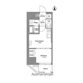 BRILLIA IST 新御徒町【5階】の間取り