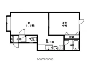 OAKⅢ【103号室】の間取り