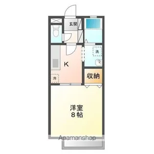 ジェルメ南蔵王B【101号室号室】の間取り
