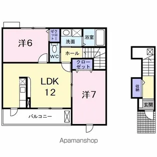 セント・フローラ B【2階】の間取り