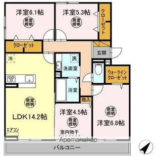 リリー アネラ【3階】の間取り