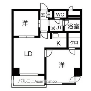 ラフォーレ円山【6階】の間取り