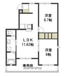 ハピネス A棟【1階】の間取り