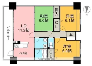 アルファステイツ旭駅前【11階】の間取り