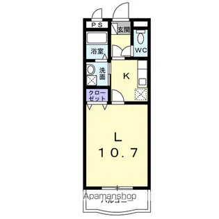 タウンコートF【1階】の間取り