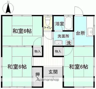 福島県いわき市錦町中迎1丁目【一戸建】の間取り