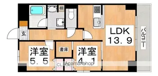 ベルンガーデン勝山北【8階】の間取り