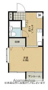 ハイムウスイ【1-A号室】の間取り