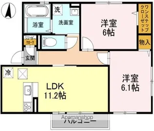 エトワールM B棟【2階】の間取り