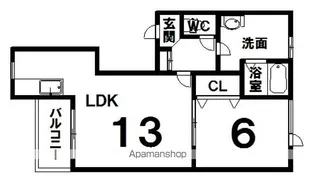 AVENTURINE(アベンチュリン)【103号室】の間取り