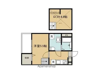 COZYHOUSE清水【202号室】の間取り