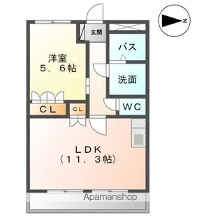メゾンドコンフォース Ⅰ【1階】の間取り