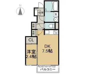 パシフィック宮島第二コーポ【101号室】の間取り