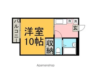 レオパレス二日市中央【3階】の間取り